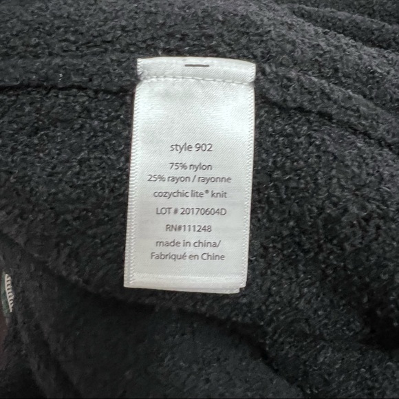 Barefoot Dreams Cozychic Lite cliffside wrap black graphite one size - Picture 9 of 9